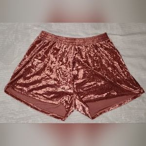 velour shorts